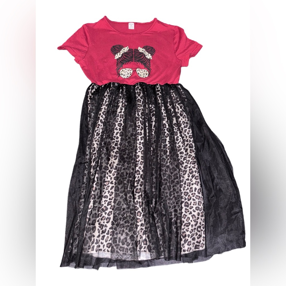 SHIEN Girls Cheetah Print Dress